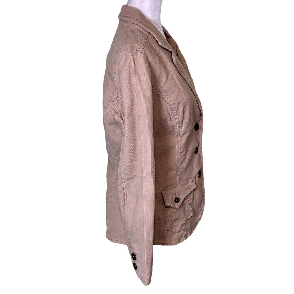 Levi Strauss Signature Women's Camel Corduroy Utility Tailored Jacket Size Med - Picture 4 of 8